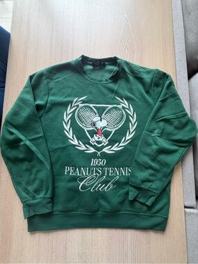 Peanuts Sweatshirt Size XL Green